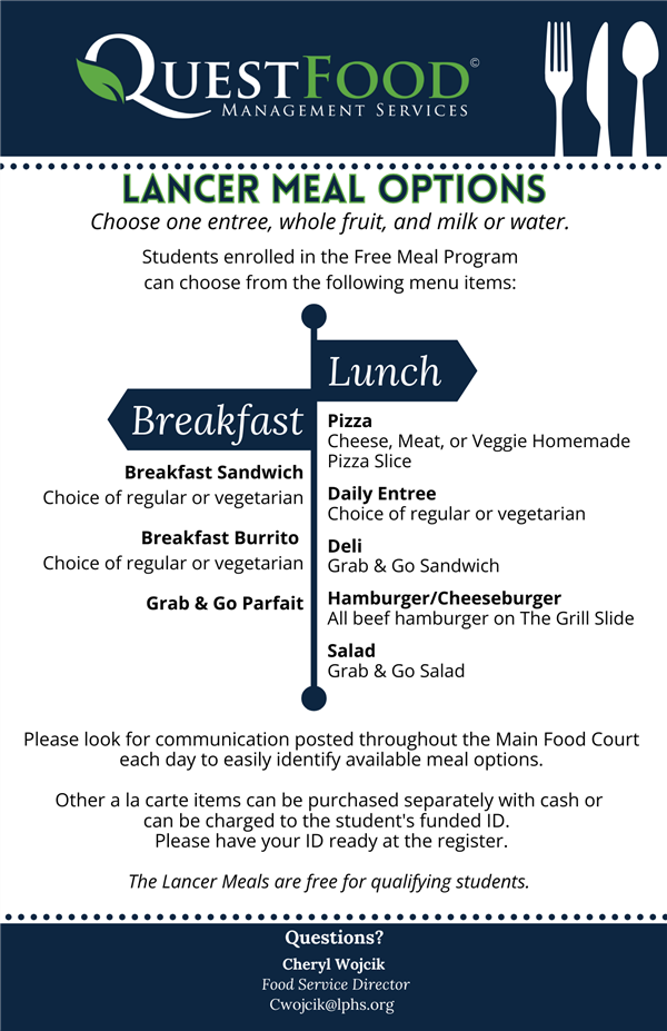 Lancer Meal Options